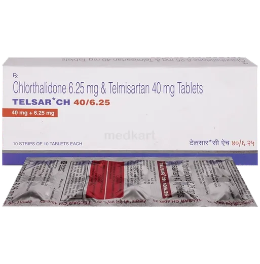 telsar ch 40/6.25mg tablet 10's